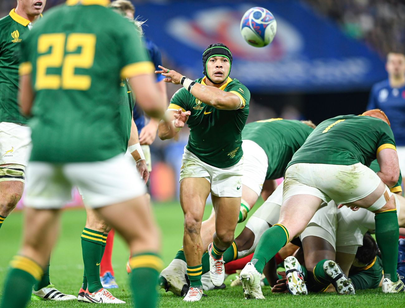 Cheslin Kolbe, a south african rugby player playing rugby for south africa