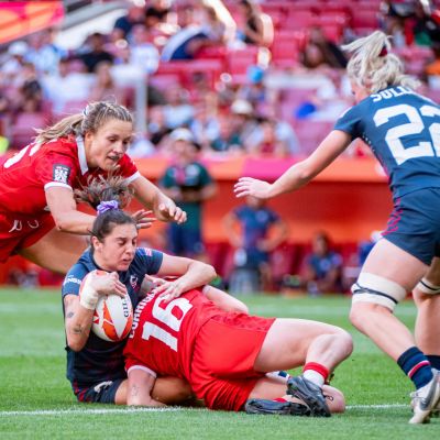 Women playing professional rugby