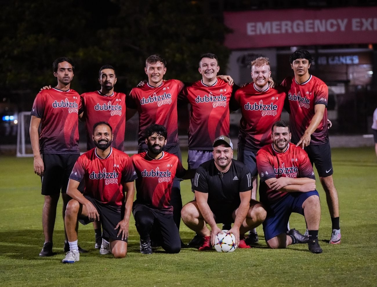 Dubizzle's Corporate Football Team posing for a team picture their Dubai Corporate Football League Match in ISD Football (2)