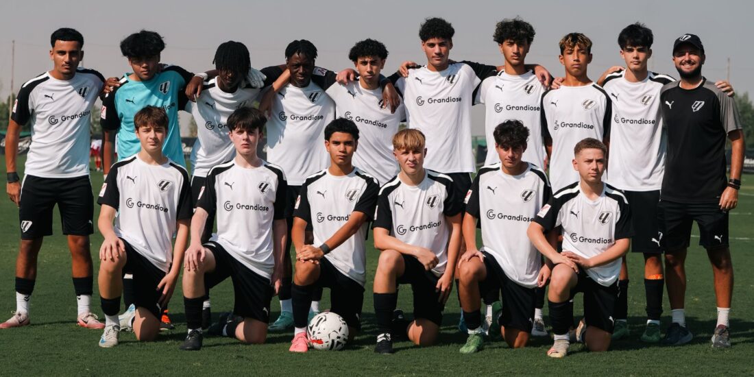 LaLiga Academy Dubai's U18 HPC Squad poses for a team picture before their match in DOFA League 2024 2025