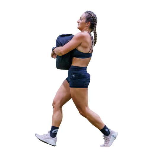 A crossfit athlete taking part in the precision games at ISD Dubai Sports City