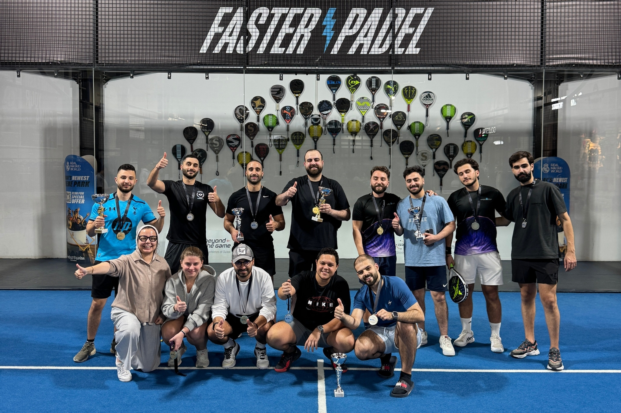 Participants of a Social Padel Tournament hosted at ISD Dubai Sports City by ISD Padel Participants of a Social Padel Tournament hosted at ISD Dubai Sports City by ISD Padel