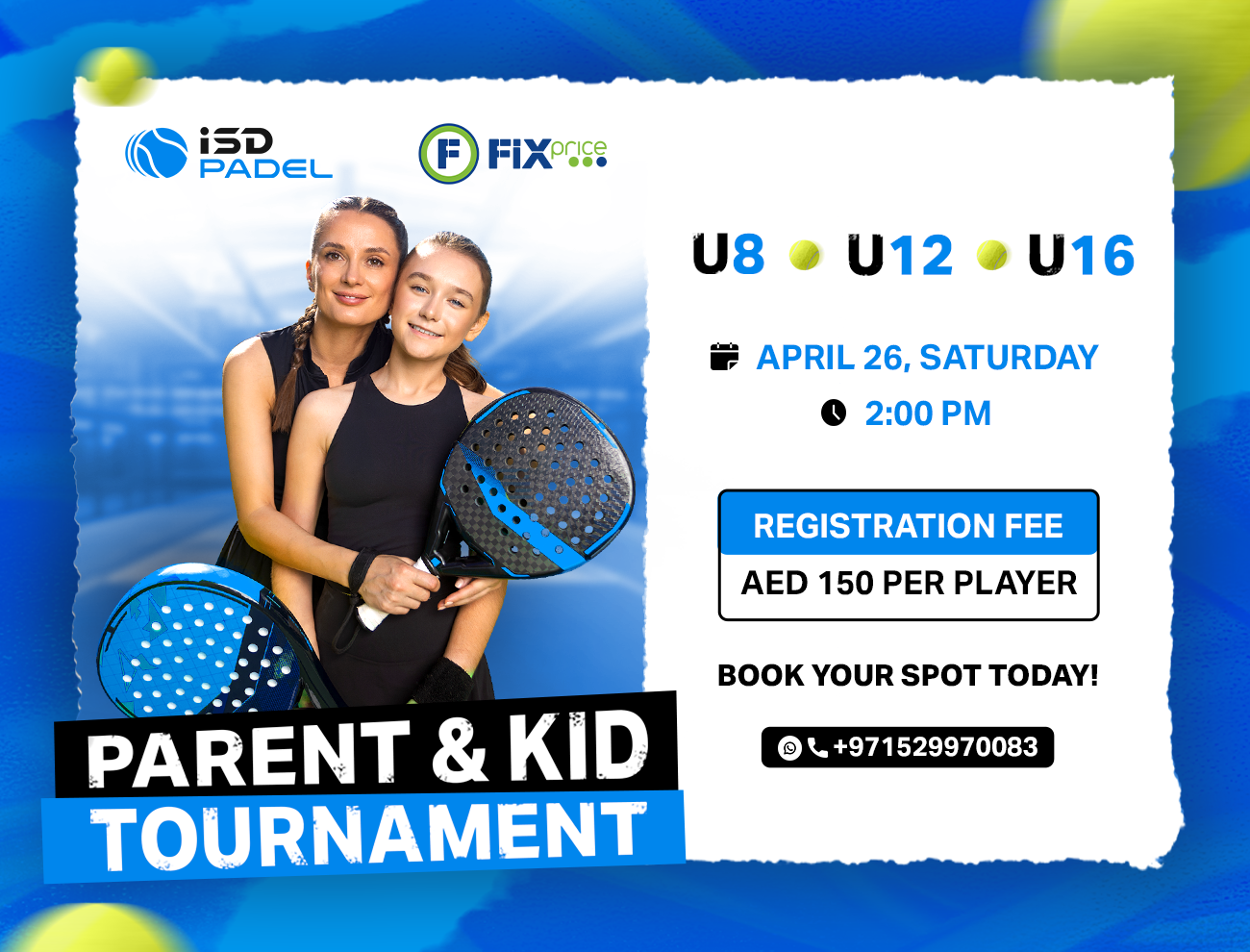 Parent & Kid Padel Tournament at ISD Padel in partnership with Fix Price Group