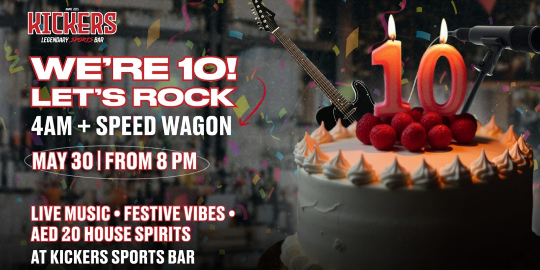 10 year anniversary party at Kickers Sports Bar in Dubai Sports City